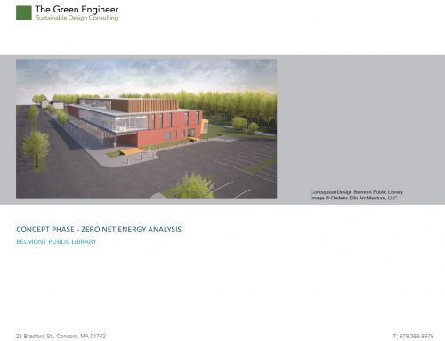 Belmont Library Project – Schematic Design Zero Net Energy Analysis Report