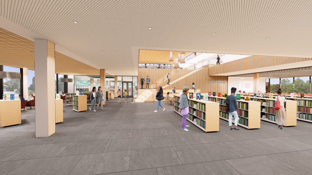 Belmont – Lib Commons – from Self-Checkout Desk